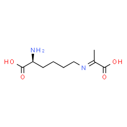 ChemSpider 2D Image | (E)-N~6~-(1-Carboxyethylidene)-L-lysine | C9H16N2O4
