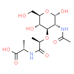 ChemSpider 2D Image | N-acetyl-alpha-D-muramoyl-L-alanine | C14H24N2O9