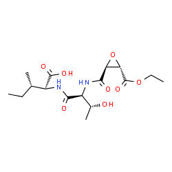 ChemSpider 2D Image | N-{[(2S,3S)-3-(Ethoxycarbonyl)-2-oxiranyl]carbonyl}-L-threonyl-L-isoleucine | C16H26N2O8