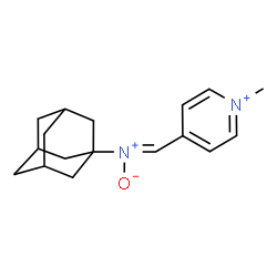 ChemSpider 2D Image | 4-{[Adamantan-1-yl(oxido)-lambda~5~-azanylidene]methyl}-1-methylpyridinium | C17H23N2O