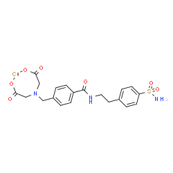 ChemSpider 2D Image | {2,2'-[(4-{[2-(4-Sulfamoylphenyl)ethyl]carbamoyl}benzyl)imino]diacetato-kappaO(2-)}copper | C20H21CuN3O7S