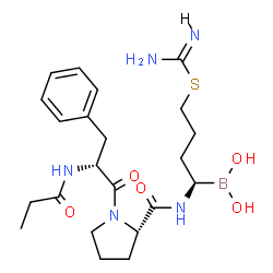 ChemSpider 2D Image | tri166 (bifunctional boronate inhibitor) | C22H34BN5O5S