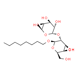 ChemSpider 2D Image | Octyl 2-O-(6-deoxy-alpha-L-galactopyranosyl)-beta-D-galactopyranoside | C20H38O10
