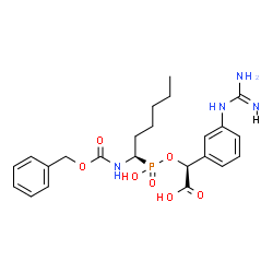 ChemSpider 2D Image | (5R,8S)-8-(3-Carbamimidamidophenyl)-6-hydroxy-3-oxo-5-pentyl-1-phenyl-2,7-dioxa-4-aza-6-phosphanonan-9-oic acid 6-oxide | C23H31N4O7P