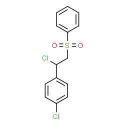 ChemSpider 2D Image | 1-Chloro-4-[1-chloro-2-(phenylsulfonyl)ethyl]benzene | C14H12Cl2O2S