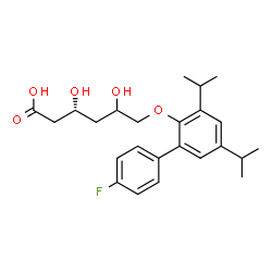 ChemSpider 2D Image | (5xi)-2,4-Dideoxy-6-O-(4'-fluoro-3,5-diisopropyl-2-biphenylyl)-D-glycero-hexonic acid | C24H31FO5