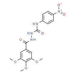 ChemSpider 2D Image | N-(4-Nitrophenyl)-2-(3,4,5-trimethoxybenzoyl)hydrazinecarboxamide | C17H18N4O7
