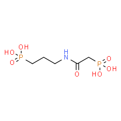 ChemSpider 2D Image | {2-Oxo-2-[(3-phosphonopropyl)amino]ethyl}phosphonic acid | C5H13NO7P2