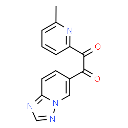 ChemSpider 2D Image | 1-([1,2,4]triazolo[1,5-a]pyridin-6-yl)-2-(6-methylpyridin-2-yl)ethane-1,2-dione | C14H10N4O2