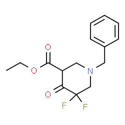 ChemSpider 2D Image | Ethyl 1-benzyl-5,5-difluoro-4-oxo-3-piperidinecarboxylate | C15H17F2NO3