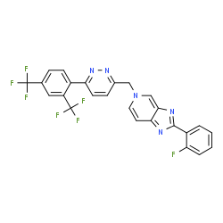 ChemSpider 2D Image | tegobuvir | C25H14F7N5