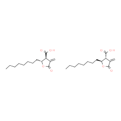 ChemSpider 2D Image | (2R,3S)-4-Methylene-2-octyl-5-oxotetrahydro-3-furancarboxylic acid - (2S,3R)-4-methylene-2-octyl-5-oxotetrahydro-3-furancarboxylic acid (1:1) | C28H44O8