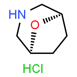 ChemSpider 2D Image | (1R,5S)-8-oxa-3-azabicyclo[3.2.1]octane hydrochloride | C6H12ClNO