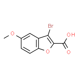 ChemSpider 2D Image | 3-Bromo-5-methoxy-1-benzofuran-2-carboxylic acid | C10H7BrO4