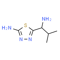 ChemSpider 2D Image | 5-(1-Amino-2-methylpropyl)-1,3,4-thiadiazol-2-amine | C6H12N4S