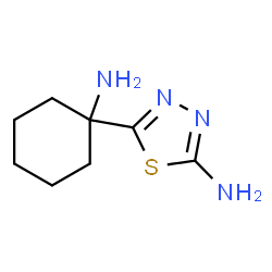 ChemSpider 2D Image | 5-(1-Aminocyclohexyl)-1,3,4-thiadiazol-2-amine | C8H14N4S