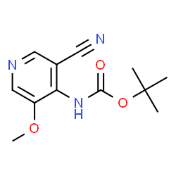 ChemSpider 2D Image | tert-Butyl 3-cyano-5-methoxypyridin-4-ylcarbamate | C12H15N3O3