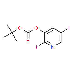 ChemSpider 2D Image | tert-butyl 2,5-diiodo-3-pyridinyl carbonate | C10H11I2NO3
