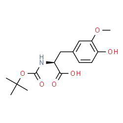 ChemSpider 2D Image | 3-Methoxy-N-{[(2-methyl-2-propanyl)oxy]carbonyl}-L-tyrosine | C15H21NO6