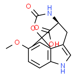 ChemSpider 2D Image | 5-Methoxy-N-{[(2-methyl-2-propanyl)oxy]carbonyl}-L-tryptophan | C17H22N2O5
