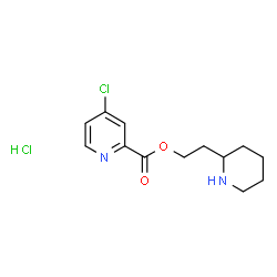 ChemSpider 2D Image | 2-(piperidin-2-yl)ethyl 4-chloropicolinate hydrochloride | C13H18Cl2N2O2