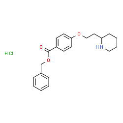 ChemSpider 2D Image | benzyl 4-(2-(piperidin-2-yl)ethoxy)benzoate hydrochloride | C21H26ClNO3