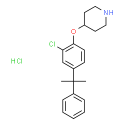 ChemSpider 2D Image | 4-(2-chloro-4-(2-phenylpropan-2-yl)phenoxy)piperidine hydrochloride | C20H25Cl2NO