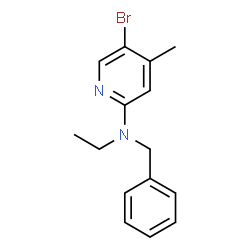 ChemSpider 2D Image | N-Benzyl-5-bromo-N-ethyl-4-methyl-2-pyridinamine | C15H17BrN2