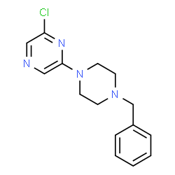 ChemSpider 2D Image | 2-(4-Benzyl-1-piperazinyl)-6-chloropyrazine | C15H17ClN4