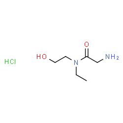 ChemSpider 2D Image | 2-Amino-N-ethyl-N-(2-hydroxyethyl)acetamide hydrochloride | C6H15ClN2O2