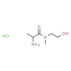 ChemSpider 2D Image | N-(2-Hydroxyethyl)-N-methylalaninamide hydrochloride (1:1) | C6H15ClN2O2