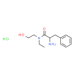 ChemSpider 2D Image | N-Ethyl-N-(2-hydroxyethyl)phenylalaninamide hydrochloride (1:1) | C13H21ClN2O2