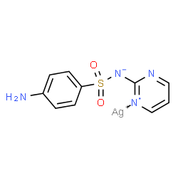 ChemSpider 2D Image | [2-(4-aminophenyl)sulfonylazanidylpyrimidin-1-yl]silver(1+) | C10H9AgN4O2S