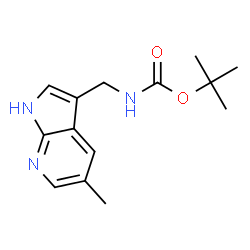 ChemSpider 2D Image | tert-Butyl (5-methyl-1H-pyrrolo[2,3-b]pyridin-3-yl)methylcarbamate | C14H19N3O2