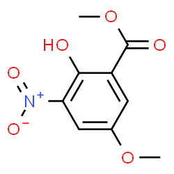 ChemSpider 2D Image | Methyl 2-hydroxy-5-methoxy-3-nitrobenzoate | C9H9NO6