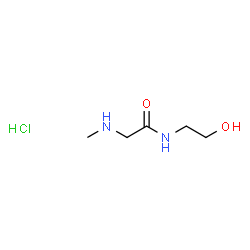 ChemSpider 2D Image | N-(2-Hydroxyethyl)-2-(methylamino)acetamide hydrochloride | C5H13ClN2O2