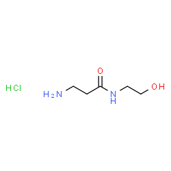 ChemSpider 2D Image | 3-Amino-N-(2-hydroxyethyl)propanamide hydrochloride | C5H13ClN2O2