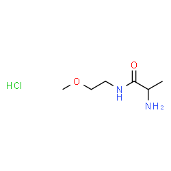 ChemSpider 2D Image | N-(2-Methoxyethyl)alaninamide hydrochloride (1:1) | C6H15ClN2O2