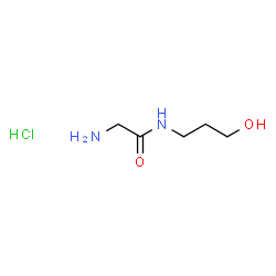 ChemSpider 2D Image | 2-Amino-N-(3-hydroxypropyl)acetamide hydrochloride | C5H13ClN2O2