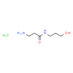 ChemSpider 2D Image | 3-Amino-N-(3-hydroxypropyl)propanamide hydrochloride | C6H15ClN2O2