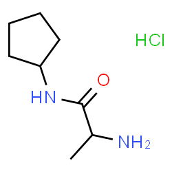 ChemSpider 2D Image | N-Cyclopentylalaninamide hydrochloride (1:1) | C8H17ClN2O