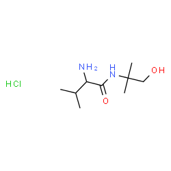 ChemSpider 2D Image | N-(1-Hydroxy-2-methyl-2-propanyl)valinamide hydrochloride (1:1) | C9H21ClN2O2