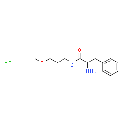 ChemSpider 2D Image | N-(3-Methoxypropyl)phenylalaninamide hydrochloride (1:1) | C13H21ClN2O2