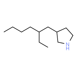 ChemSpider 2D Image | 3-(2-Ethylhexyl)pyrrolidine | C12H25N