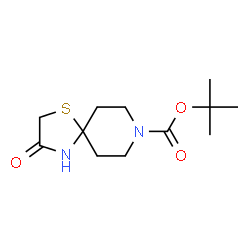 ChemSpider 2D Image | tert-Butyl 3-oxo-1-thia-4,8-diazaspiro[4.5]decane-8-carboxylate | C12H20N2O3S