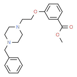 ChemSpider 2D Image | Methyl 3-[2-(4-benzyl-1-piperazinyl)ethoxy]benzoate | C21H26N2O3