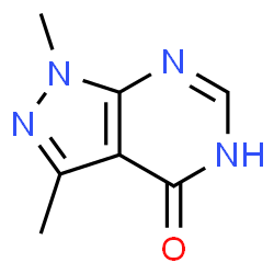 ChemSpider 2D Image | 1,3-Dimethyl-1,5-dihydro-4H-pyrazolo[3,4-d]pyrimidin-4-one | C7H8N4O