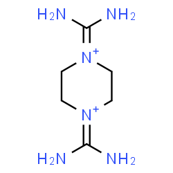 ChemSpider 2D Image | 1,4-Bis(diaminomethylene)piperazinediium | C6H16N6