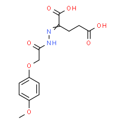 ChemSpider 2D Image | 2-{[(4-Methoxyphenoxy)acetyl]hydrazono}pentanedioic acid | C14H16N2O7