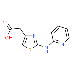 ChemSpider 2D Image | [2-(2-Pyridinylamino)-1,3-thiazol-4-yl]acetic acid | C10H9N3O2S